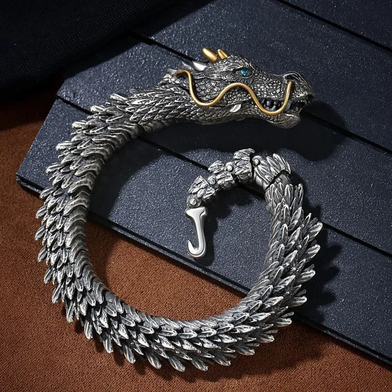 Lucky Dragon Viking Bracelet - 2nd close